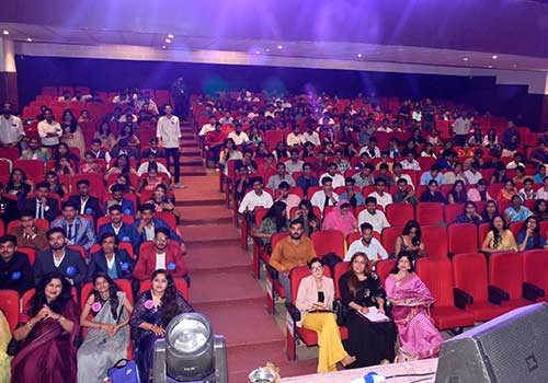 Event in progress at Sanskriti College Auditorium