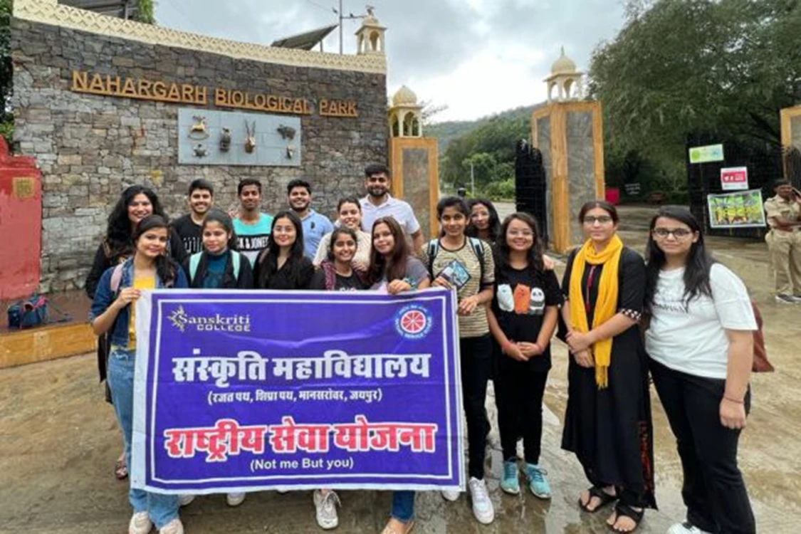 Students engaging in activities at Sanskriti College